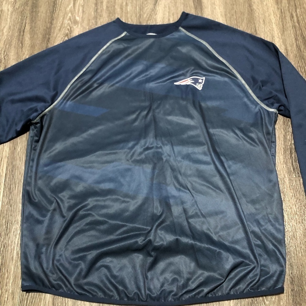 Majestic Therma Base New England Patriots Navy Blue Pullover Size XL - Picture 2 of 8